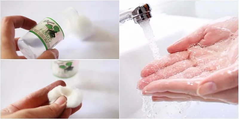 Sử dụng Nước Tẩy Sơn Móng Tay để loại bỏ vết nhuộm, cần cẩn thận để tránh kích ứng da