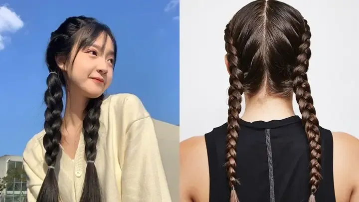 Kỹ thuật tết tóc ngắn hai bên kiểu Pháp