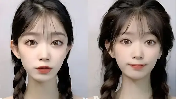 Bé gái tết tóc kiểu Hà Lan hoặc Pháp hai bên