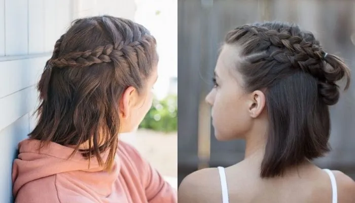 Tết tóc ngắn vừa gọn gàng vừa nữ tính, phù hợp cho nữ sinh đi học