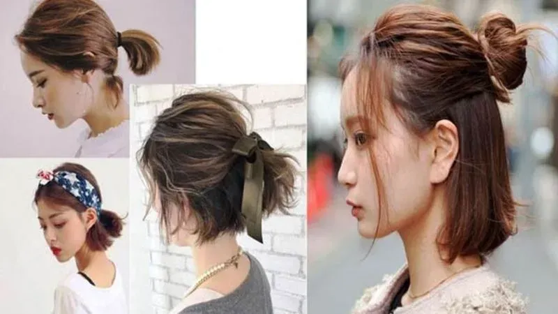 Các bước chuẩn bị tóc ngắn ngang vai trước khi thực hiện kiểu tết
