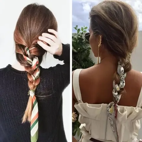 Tết tóc với khăn turban tạo kiểu bohemian độc đáo