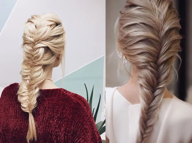 Ảnh minh họa quy trình tết tóc ba sợi cơ bản, đơn giản nhất cho người mới bắt đầu