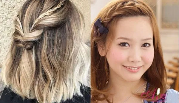 Tết tóc ngắn kiểu viền mái nữ tính và duyên dáng
