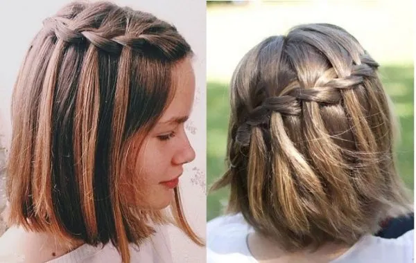 Hướng dẫn cách thắt tóc ngắn kiểu thác nước đơn giản
