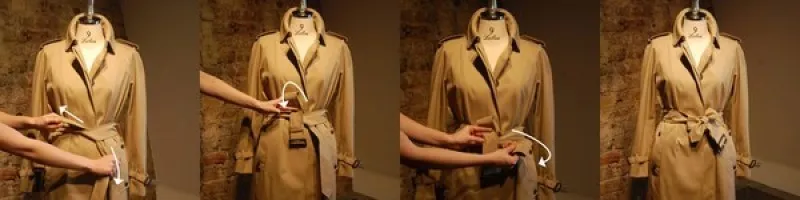 Thắt Nơ Áo Măng Tô Phía Trước