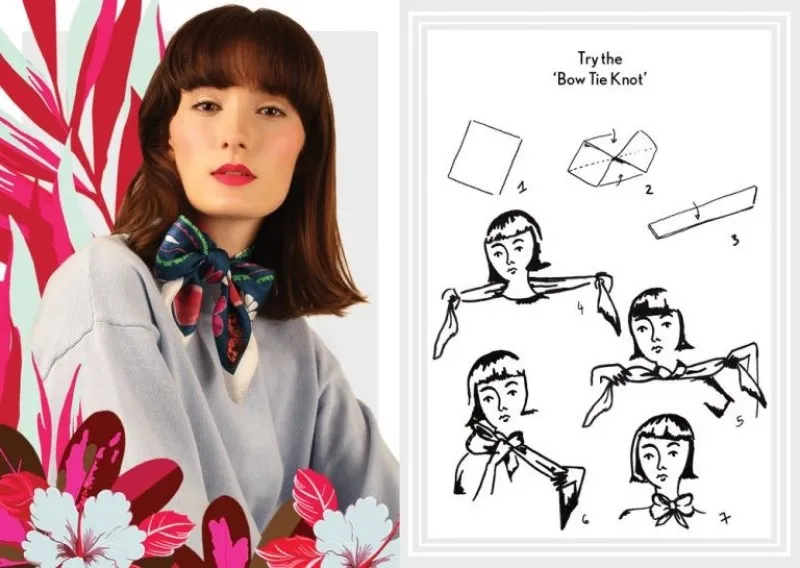 Thắt Nơ Khăn Quàng Cổ Vuông Công Sở