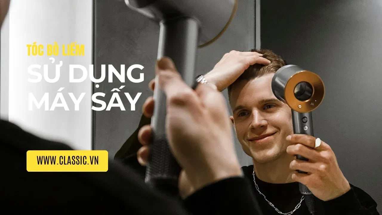 Sử dụng máy sấy để kiểm soát cách trị tóc con lộn xộn