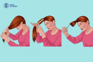 Các bước tự cắt tóc đuôi ngựa dành cho tóc thẳng là cách đơn giản để tỉa bớt độ dài