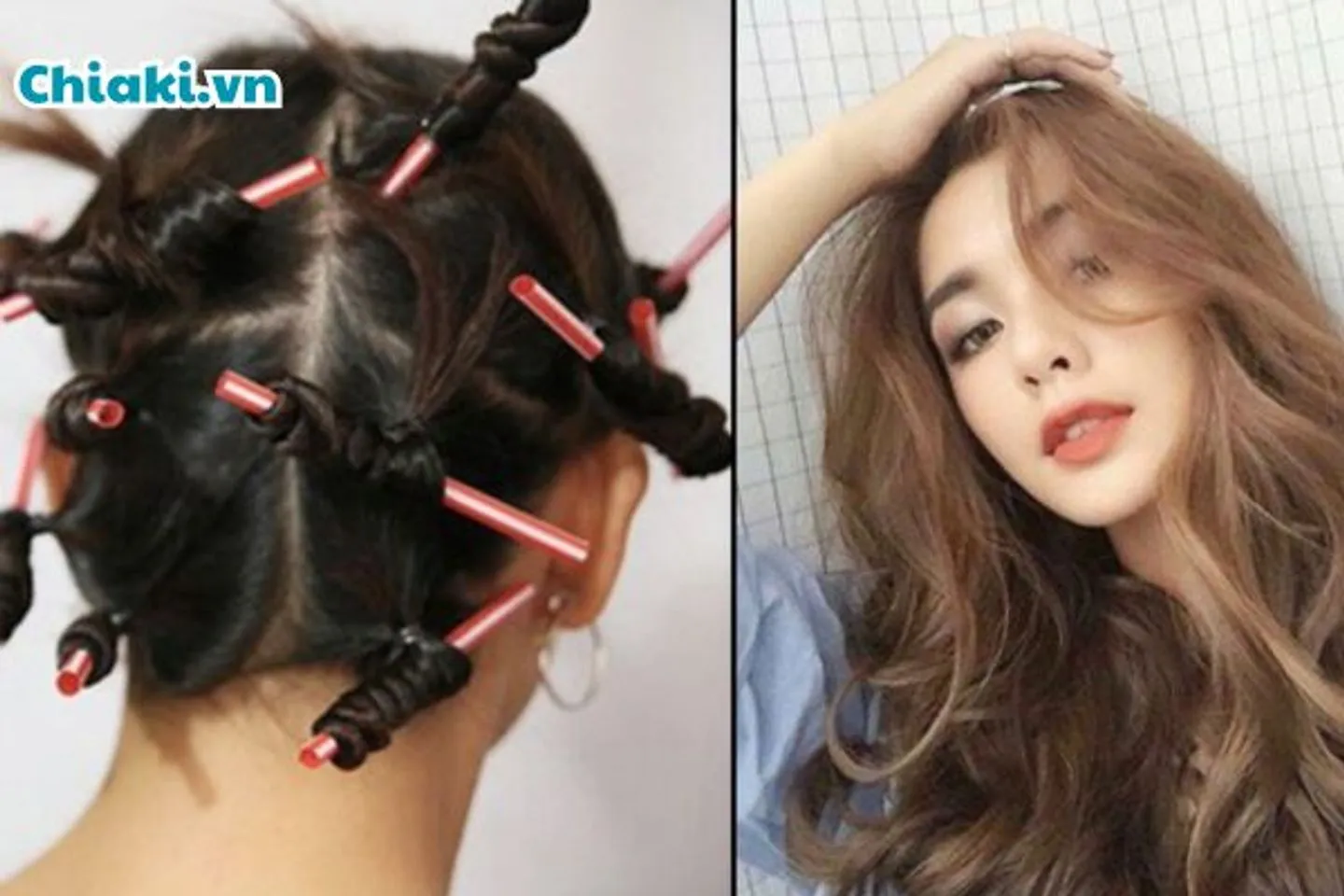 Uốn tóc bằng ống hút