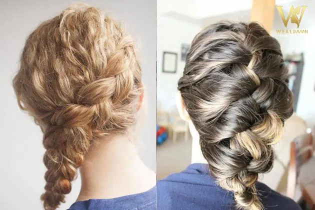 Uốn tóc bằng cách tết bím