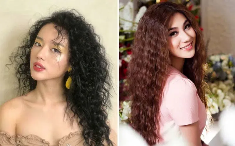 Thực hiện uốn lọn tóc bằng máy uốn đường kính nhỏ theo quy trình chuyên sâu