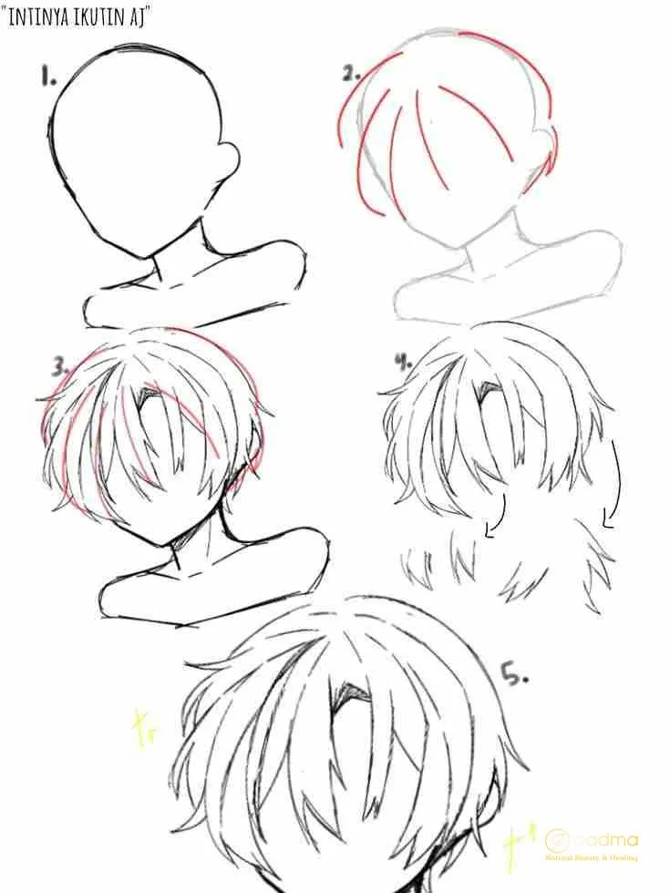 Tạo độ phồng và tự nhiên cho tóc nữ khi vẽ