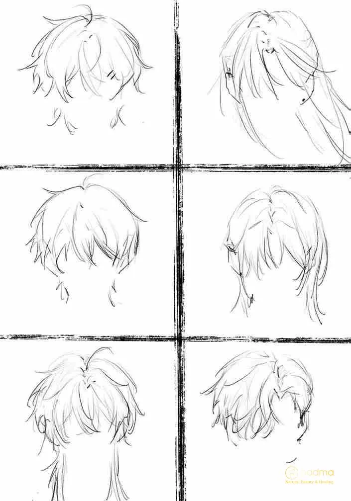 Ví dụ chi tiết về cách chia tóc thành các lọn (khối tịnh tiến)