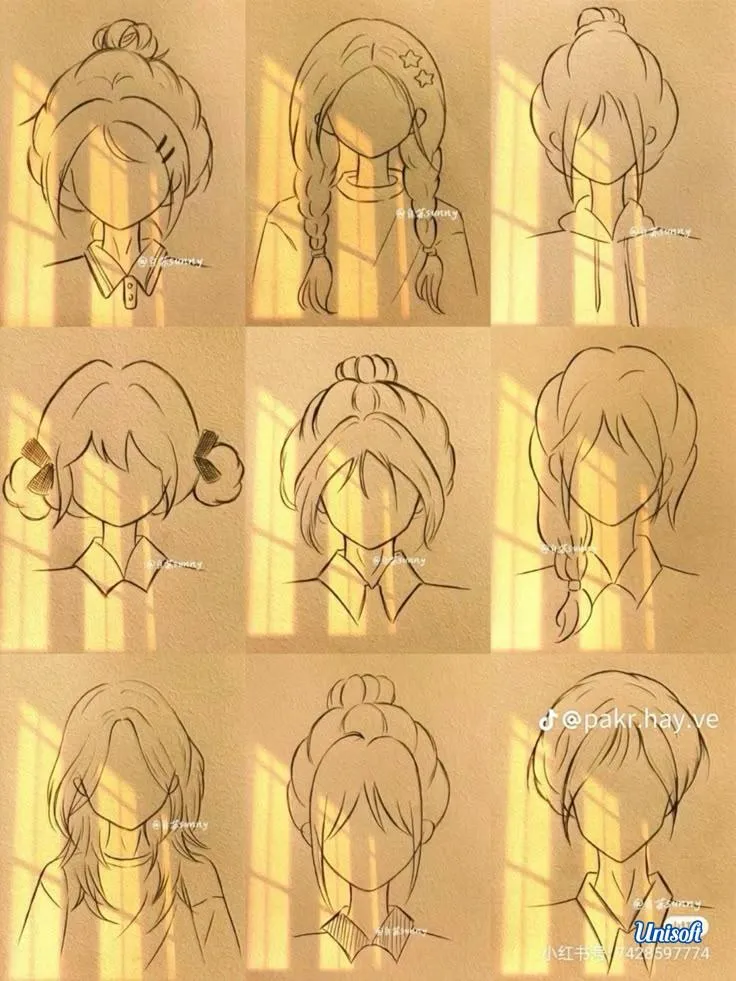 Mô tả kỹ thuật đổ bóng tóc anime chuyên nghiệp bằng cách sử dụng các vùng tối và sáng