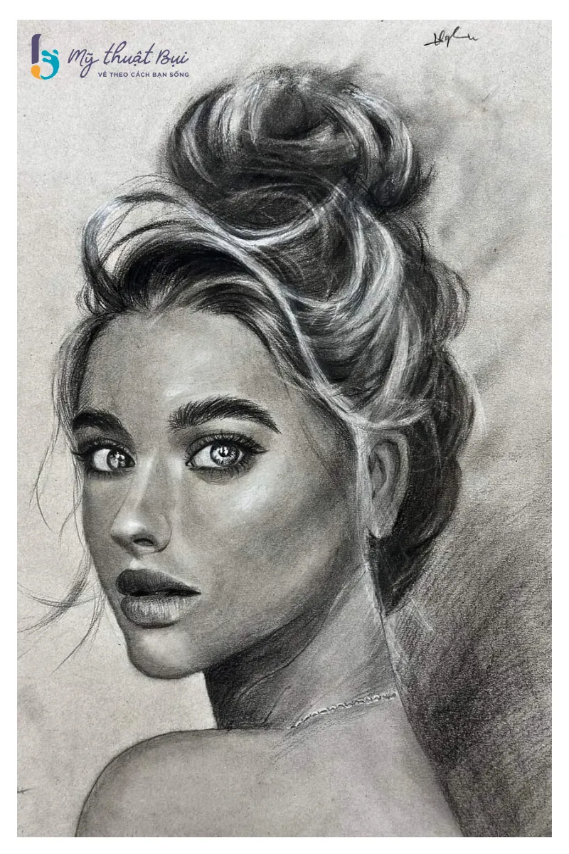 Chi tiết cách vẽ tóc nữ búi hoặc tết đẹp mắt và phức tạp