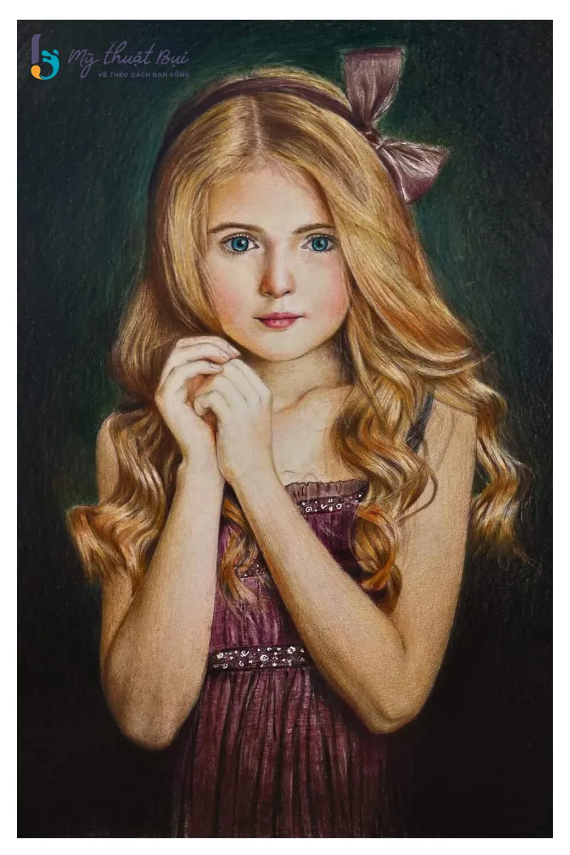 Quy trình vẽ tóc nữ dài với các lớp tóc uyển chuyển