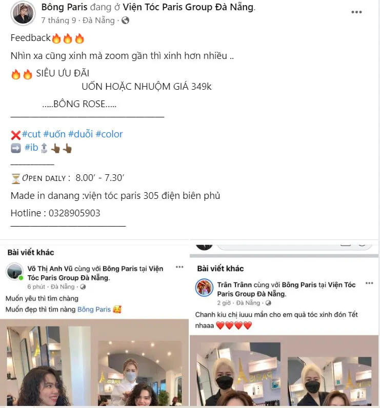 Hình ảnh minh họa các mẫu feedback hay về tóc được tổng hợp