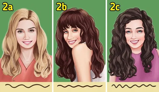 Hình ảnh tóc gợn sóng và cách xác định chất tóc Loại 2