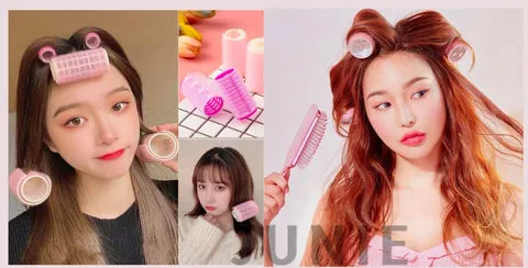 Sử dụng lô tròn để uốn tóc mái phồng tự nhiên