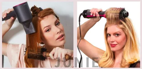 Kỹ thuật làm phồng tóc mái bằng lược tròn và máy sấy