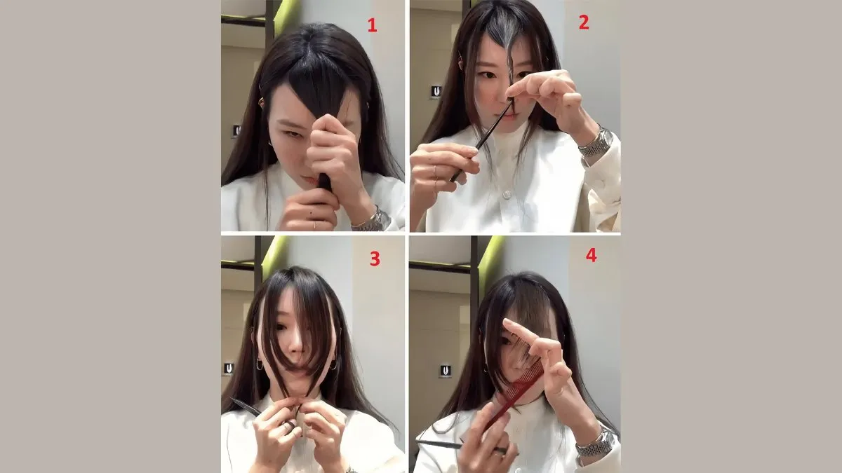 Cách cắt tóc mái bay dài