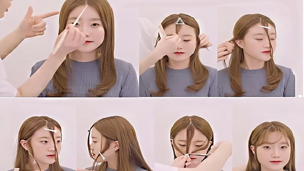 Các bước cắt tóc mái bay ngắn tại nhà với độ dài ngang mũi