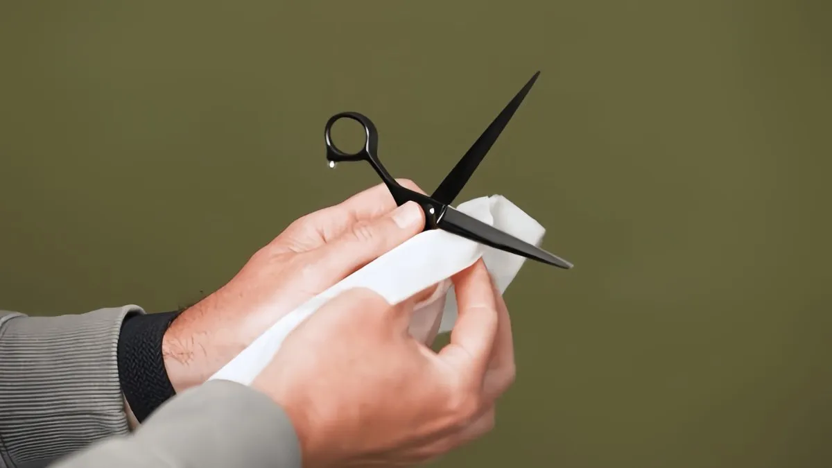 Sử dụng kéo cắt tóc chuyên dụng là yếu tố quyết định sự thành công khi tự cắt mái bay