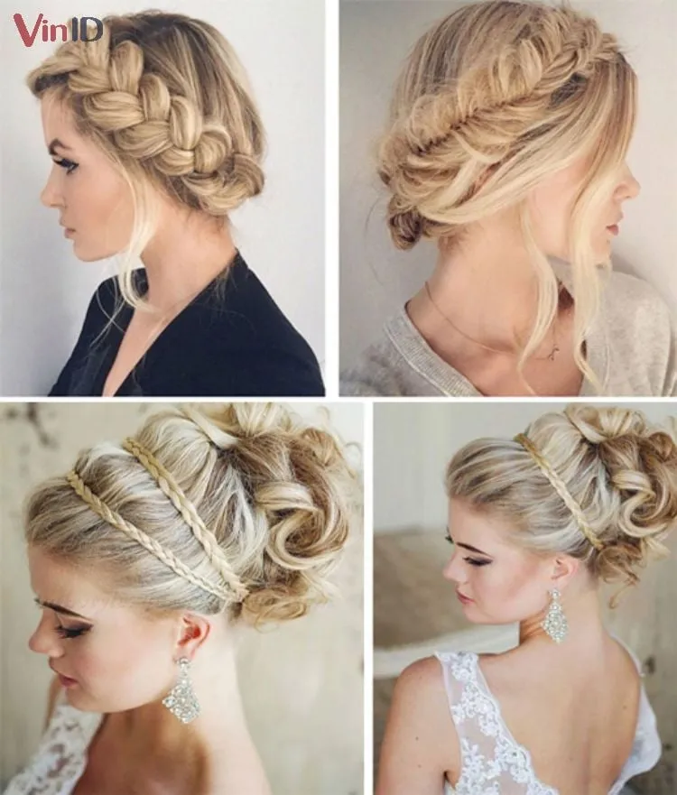 Tóc tết giả băng đô tạo kiểu tóc đẹp thanh lịch