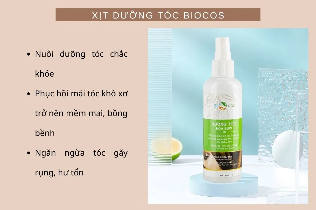 Sản phẩm xịt dưỡng tóc chuyên sâu giúp khóa ẩm và bảo vệ tóc hư tổn trước nhiệt độ
