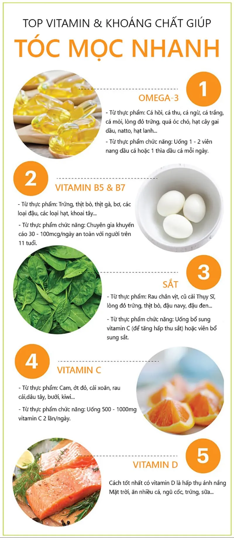 Chế độ dinh dưỡng giàu vitamin và khoáng chất cần thiết cho cách chăm sóc tóc bị rụng hiệu quả