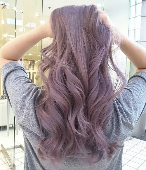 Hình ảnh công thức nhuộm tóc màu tím khói với các tuýp màu cơ bản