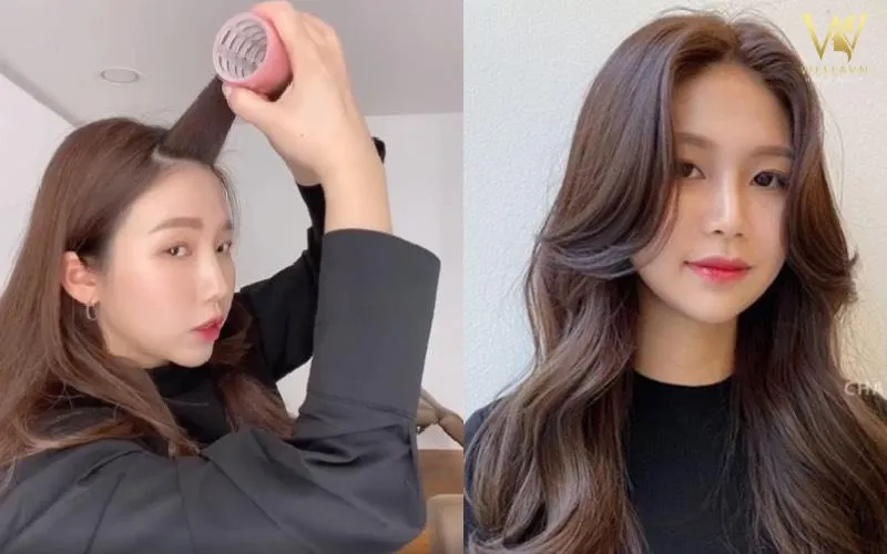 Cuốn lô tóc mái layer