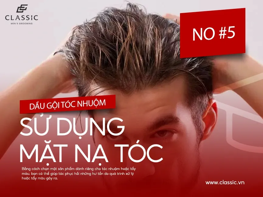 Thoa dầu dưỡng tóc sau khi dùng dầu gội cho tóc nhuộm để tăng cường độ bóng