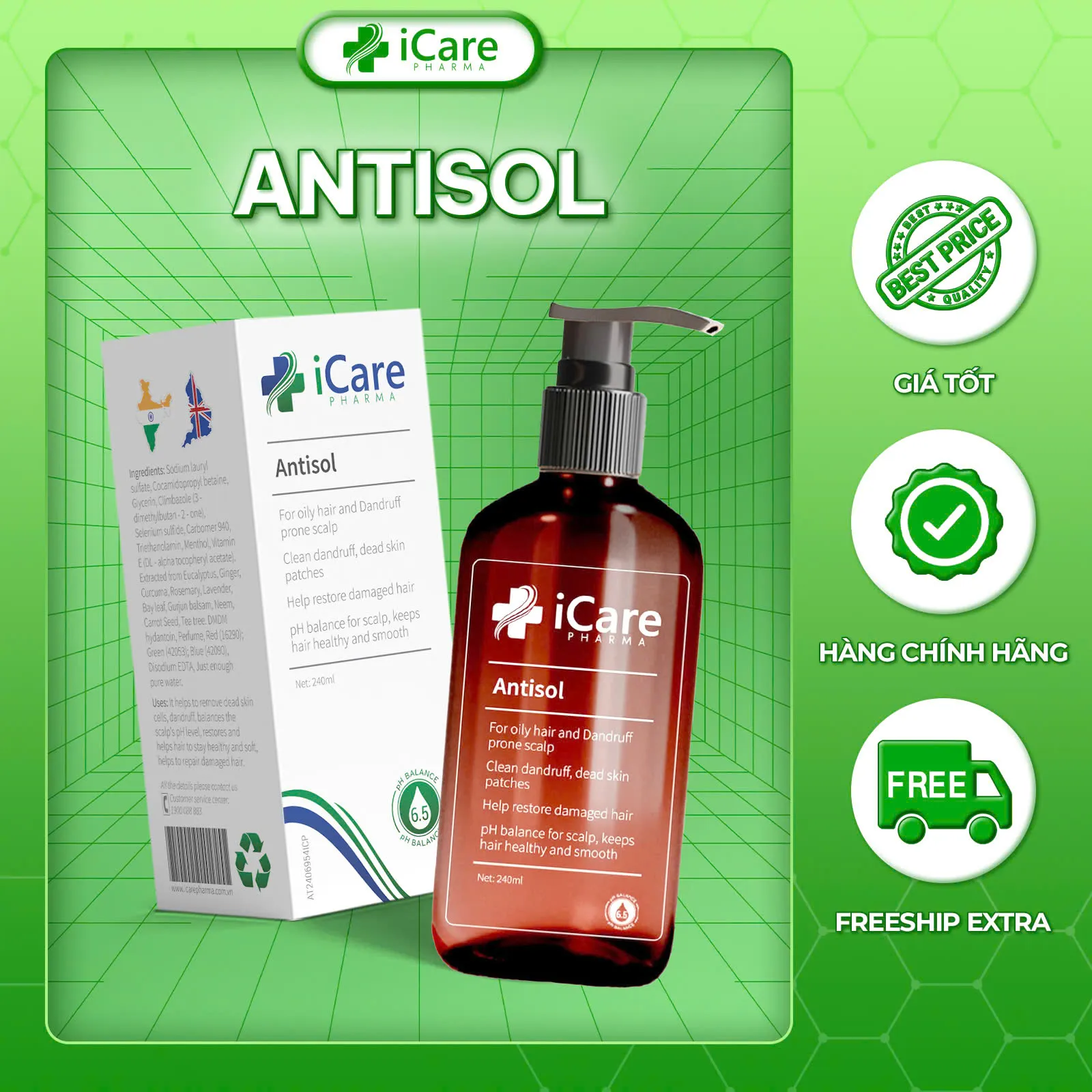 Dầu gội thảo dược dịu nhẹ sử dụng sau khi duỗi tóc