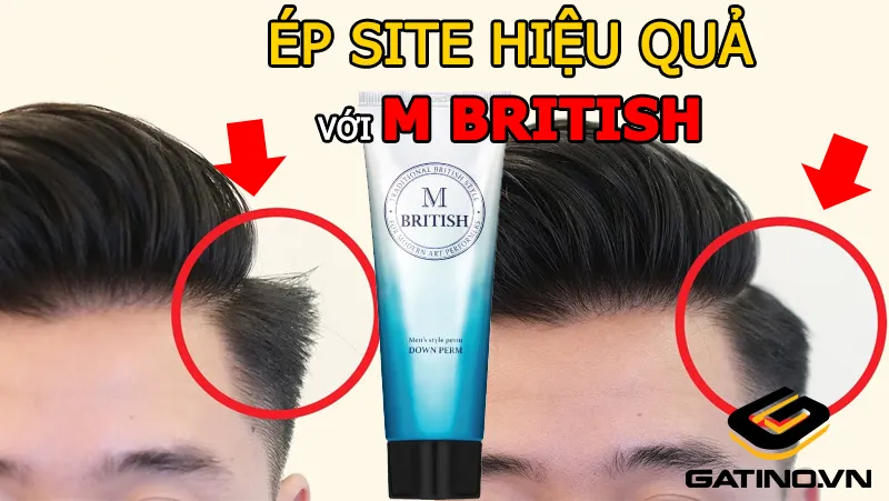 Quá trình thoa và ép hóa chất chuyên dụng lên phần tóc side nam giới