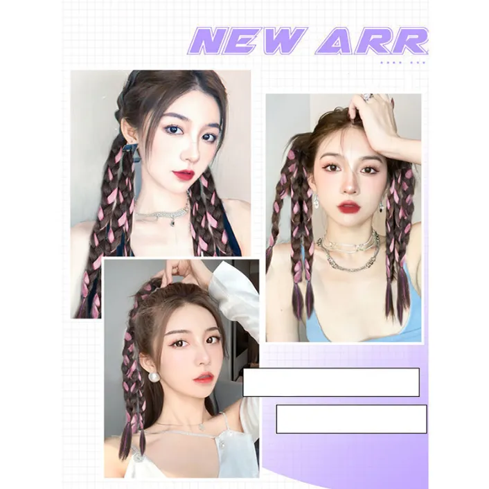 Sử dụng các loại tóc giả thắt bím để tăng thêm độ dài và kiểu tóc