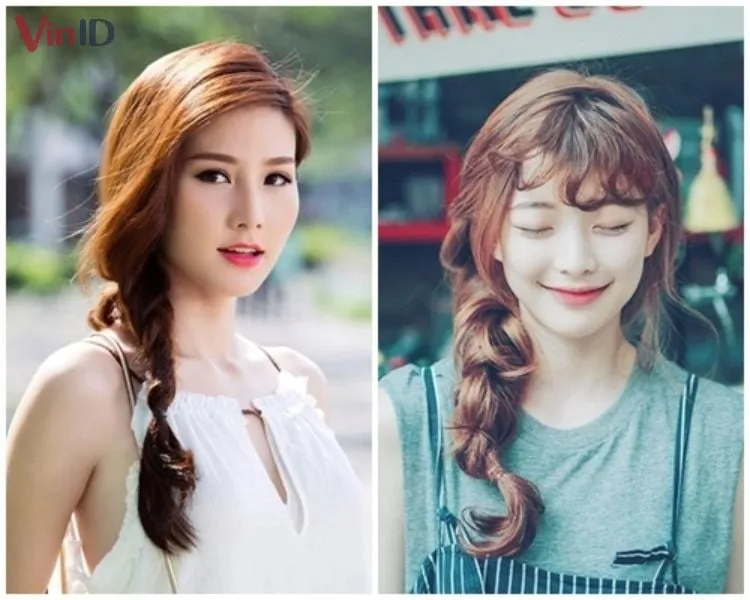 Tóc tết lệch về một bên giúp bạn thêm trẻ trung năng động và gợi cảm hơn