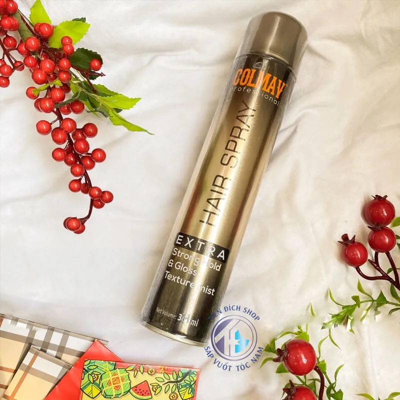 Thiết kế chai Gôm xịt tóc Colmav 360ml chuyên nghiệp với công nghệ Mỹ