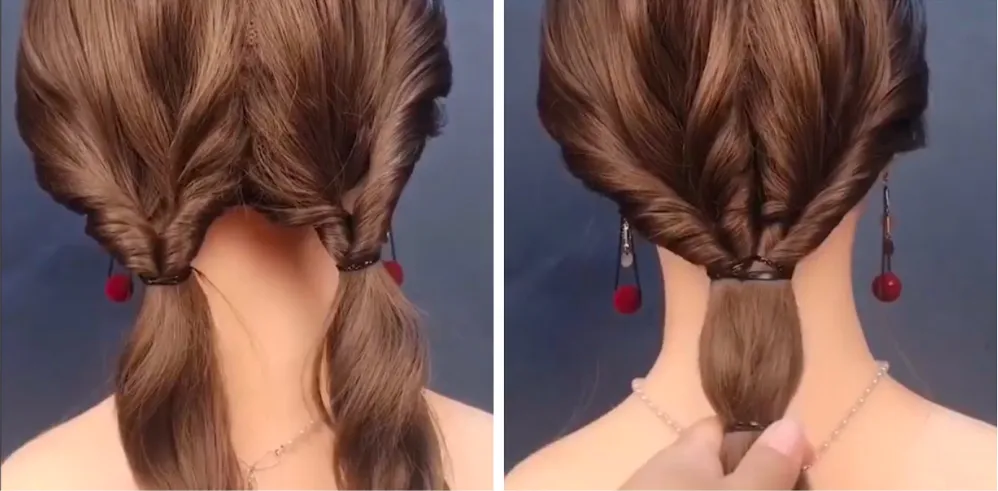 Quy trình búi tóc thấp thanh lịch