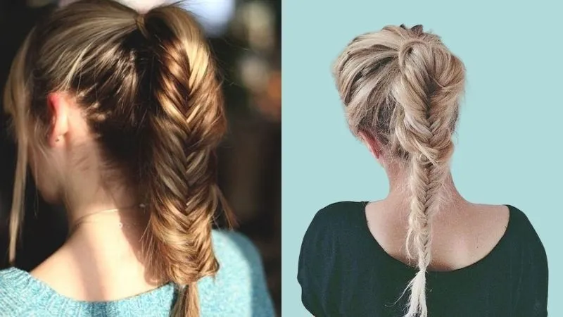 Tóc tết xương cá đuôi ngựa cao là sự kết hợp hoàn hảo giữa năng động và tinh tế