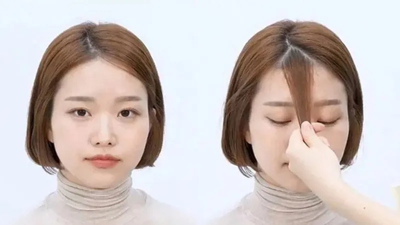 Từng bước tự cắt tóc mái thưa ngố ngắn trên chân mày tại nhà cá tính