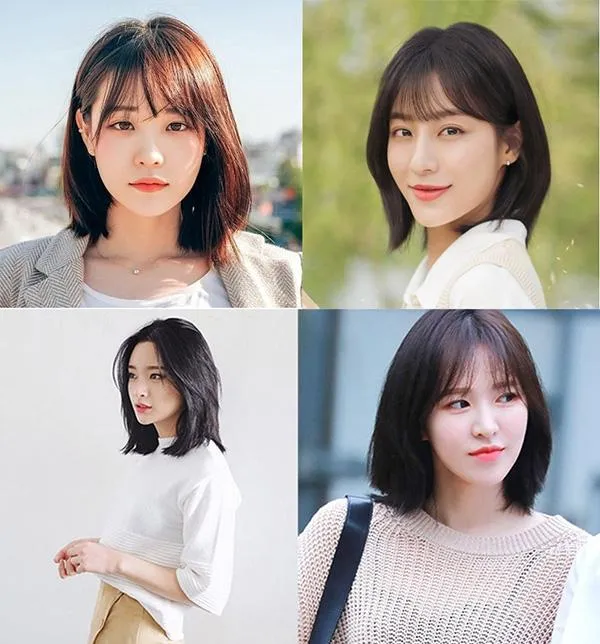 Tóc layer nữ ngắn cho mặt tròn, mang lại vẻ trẻ trung và cá tính