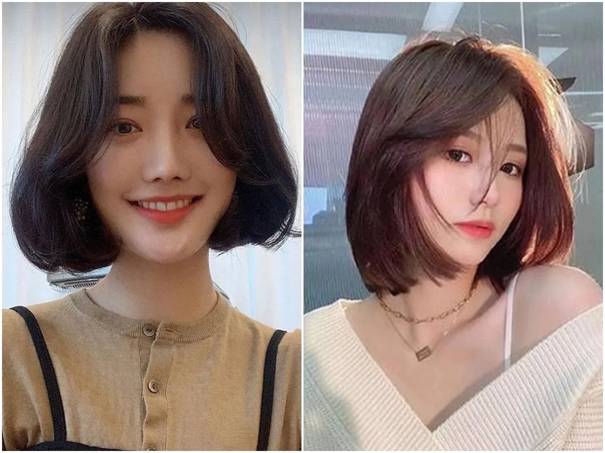 Kiểu tóc ngắn uốn cụp ngang cằm, tạo vẻ ngoài cá tính, trẻ trung và năng động.