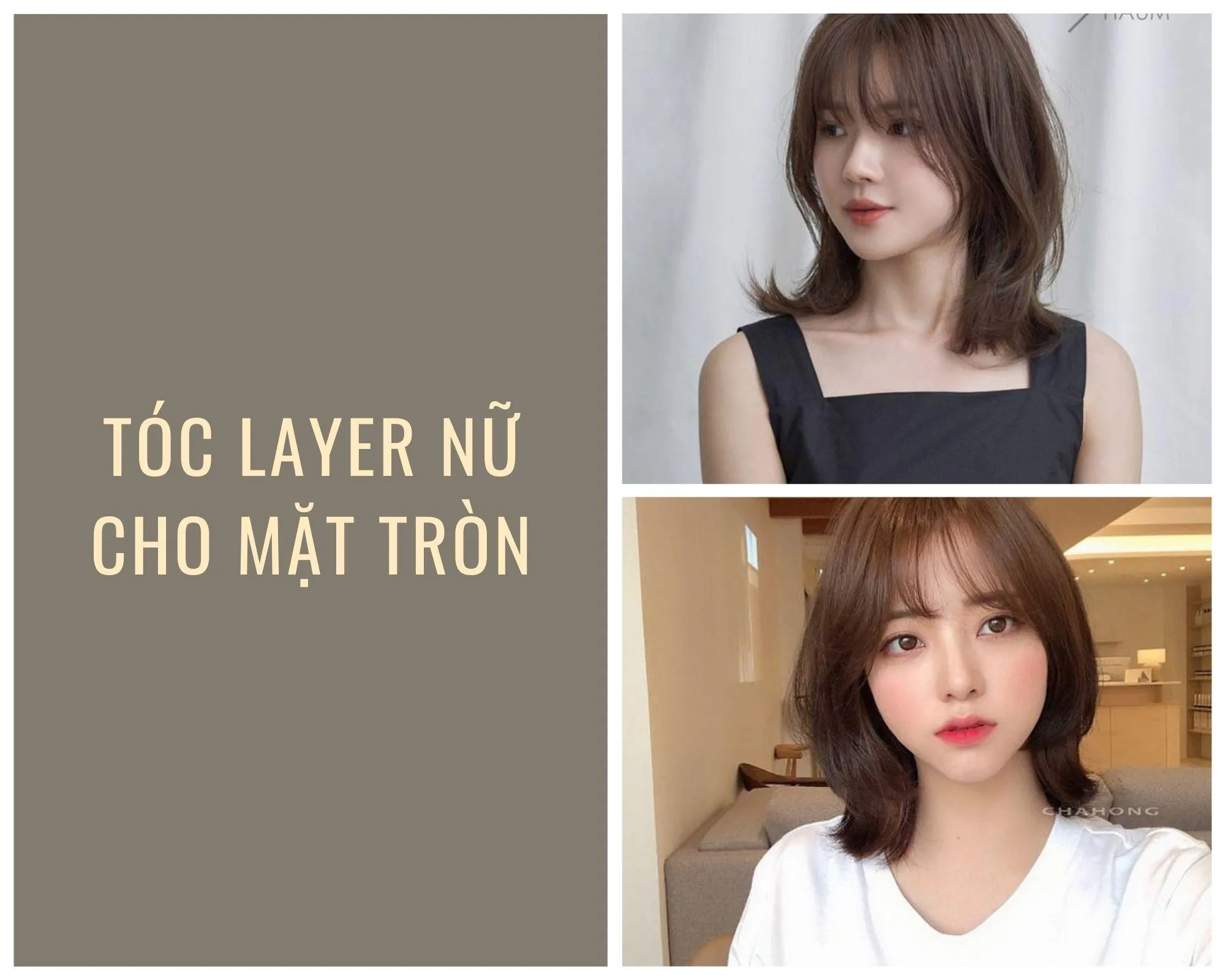Tóc mái thưa layer tạo hiệu ứng đa tầng, giúp khuôn mặt tròn thon gọn và góc cạnh hơn.