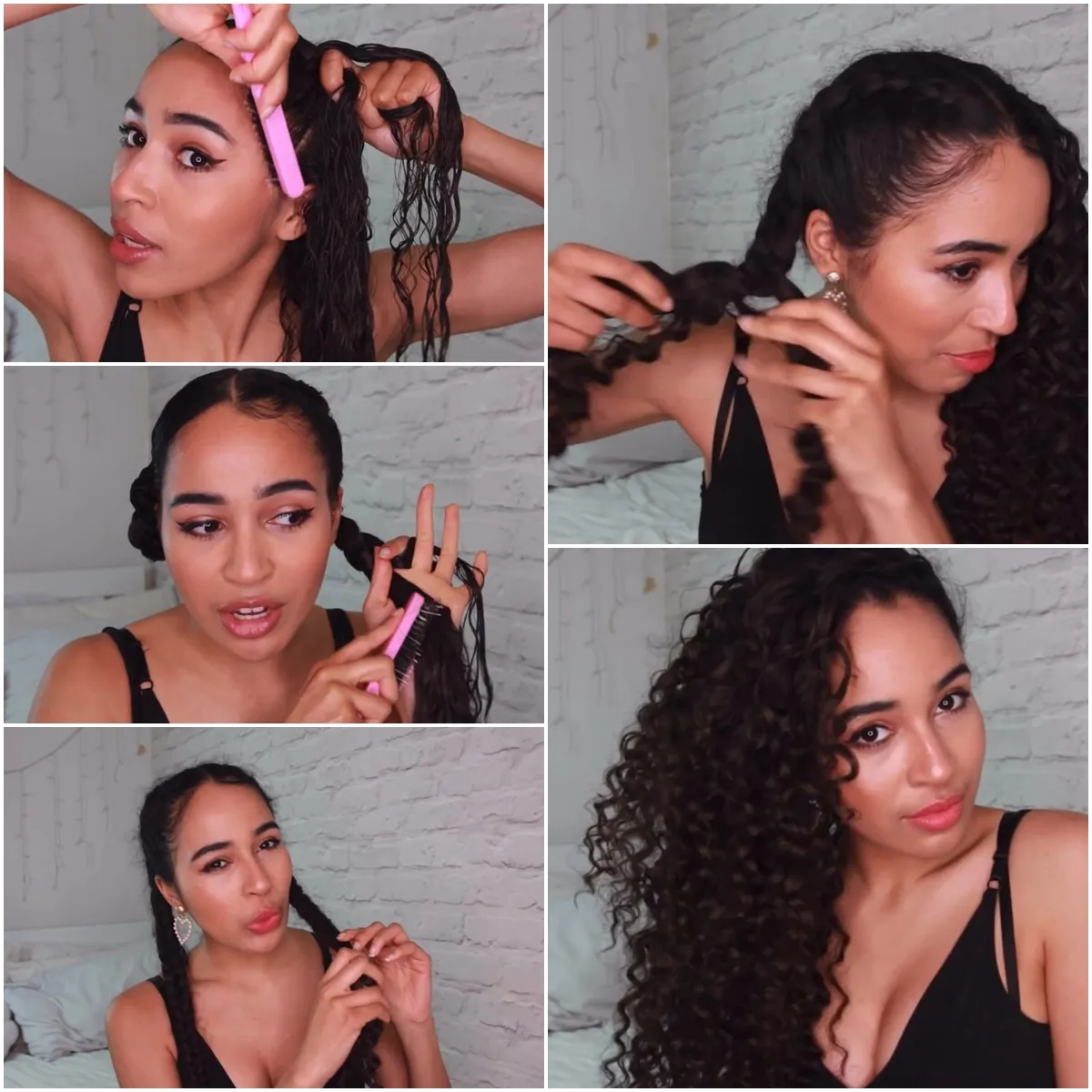 Làm xoăn tóc tự nhiên bằng thắt bím