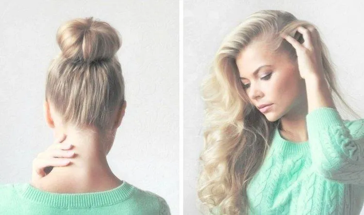 Kỹ thuật cuộn tóc thành búi trên đỉnh đầu để tạo lọn xoăn lớn