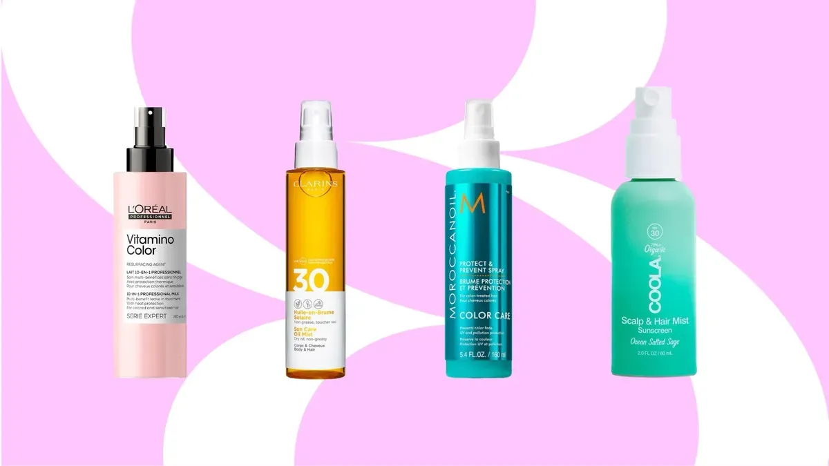 Sản phẩm dưỡng tóc và chống nắng giúp bảo vệ tóc uốn tự nhiên tại nhà