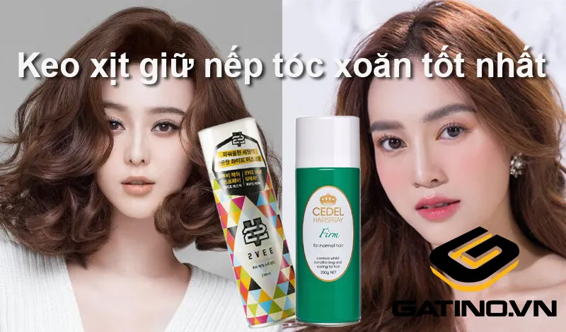 Keo xịt và gôm giữ nếp tóc xoăn