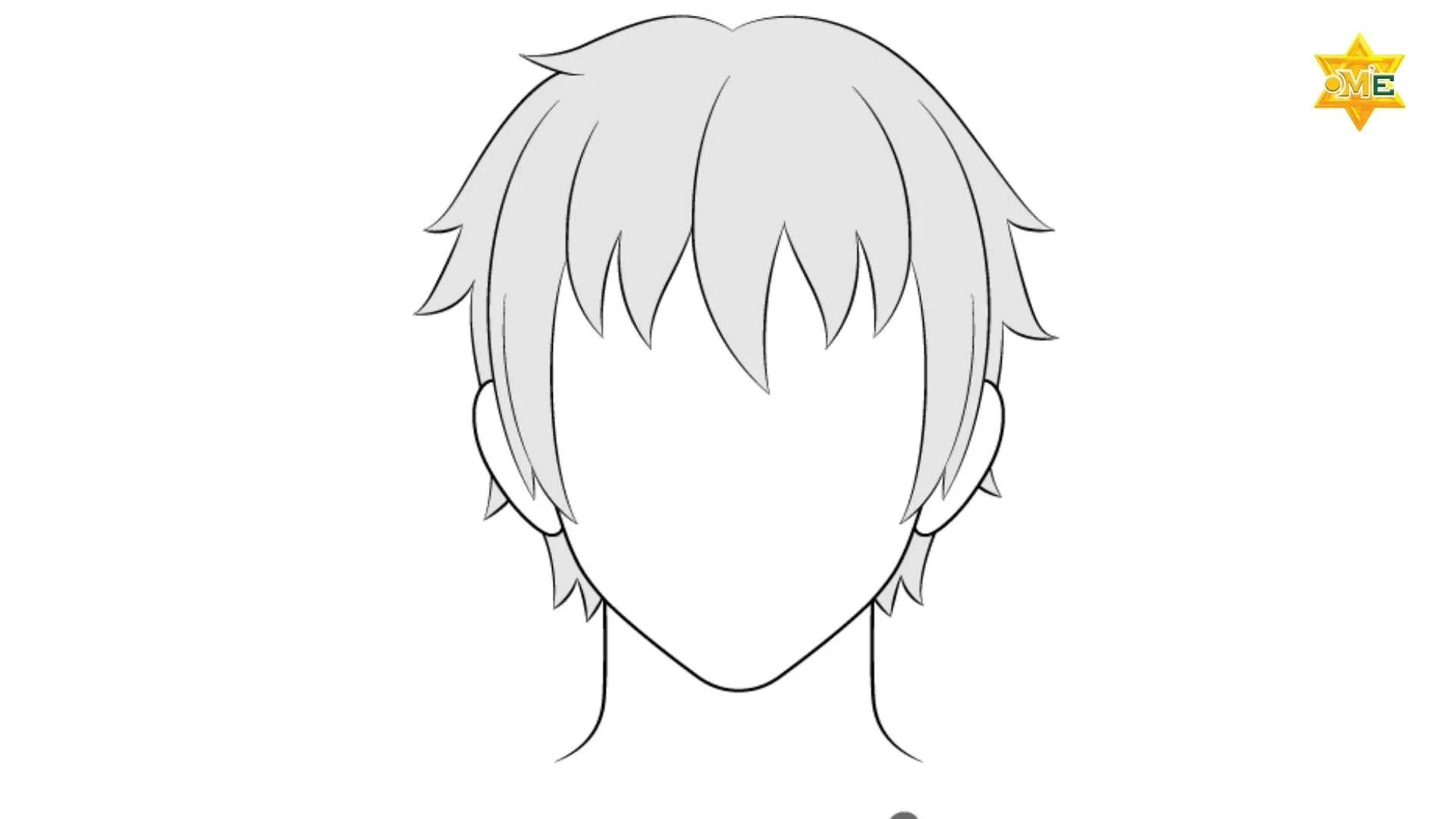 Hướng dẫn cách vẽ tóc anime đơn giản cho nhân vật nam bước 5: Thêm bóng đổ và điểm sáng